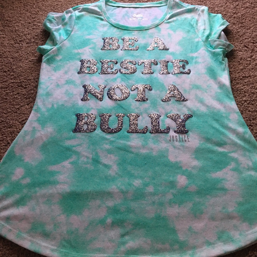 Justice tie die short sleeve tee